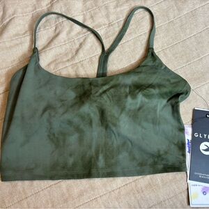 Green tie dye Glyder sports bra size small NWT